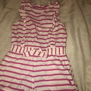 Pink and white romper